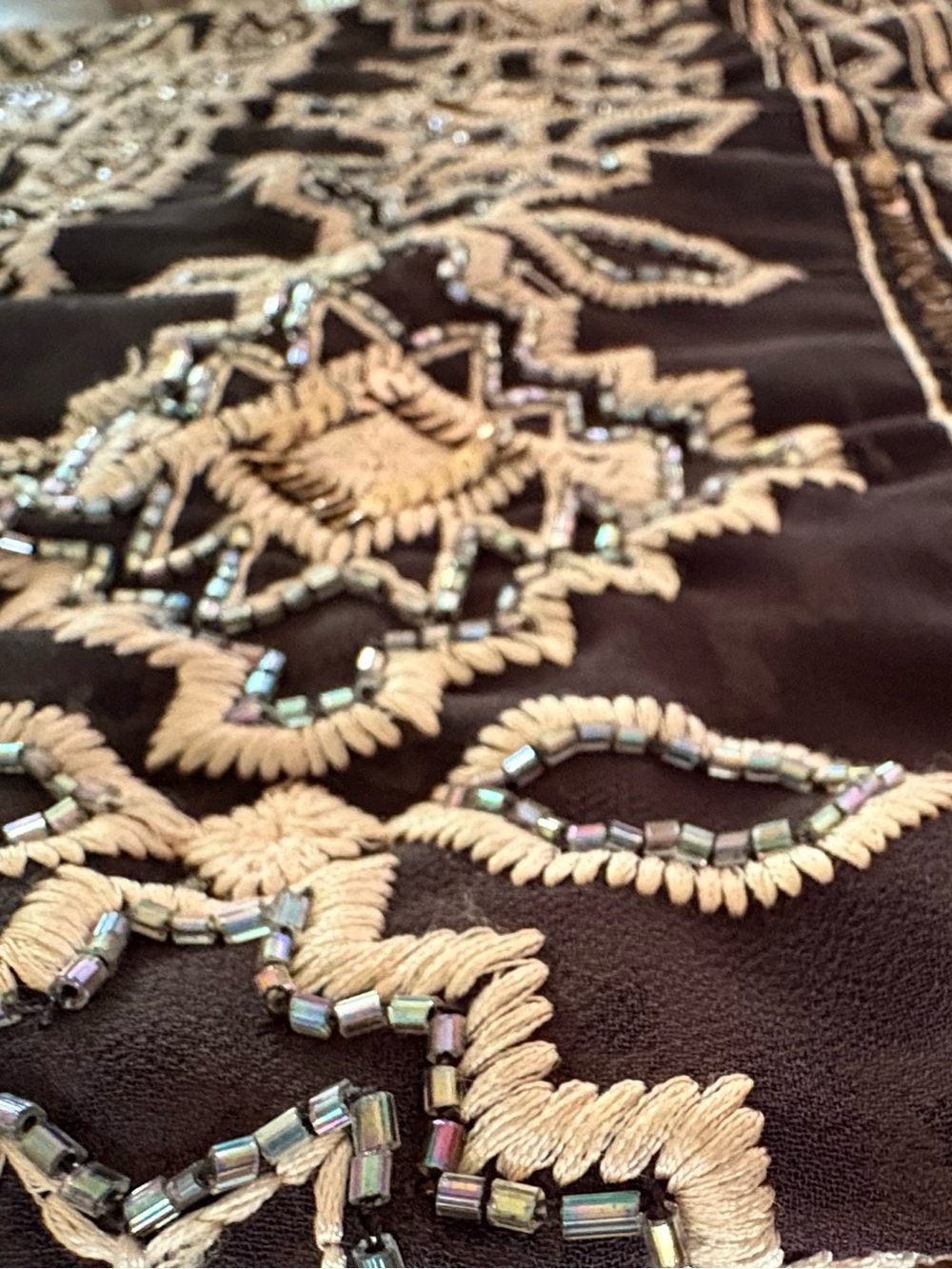 Needle & Thread Beaded Geometric Formal Mini Dress Size SP